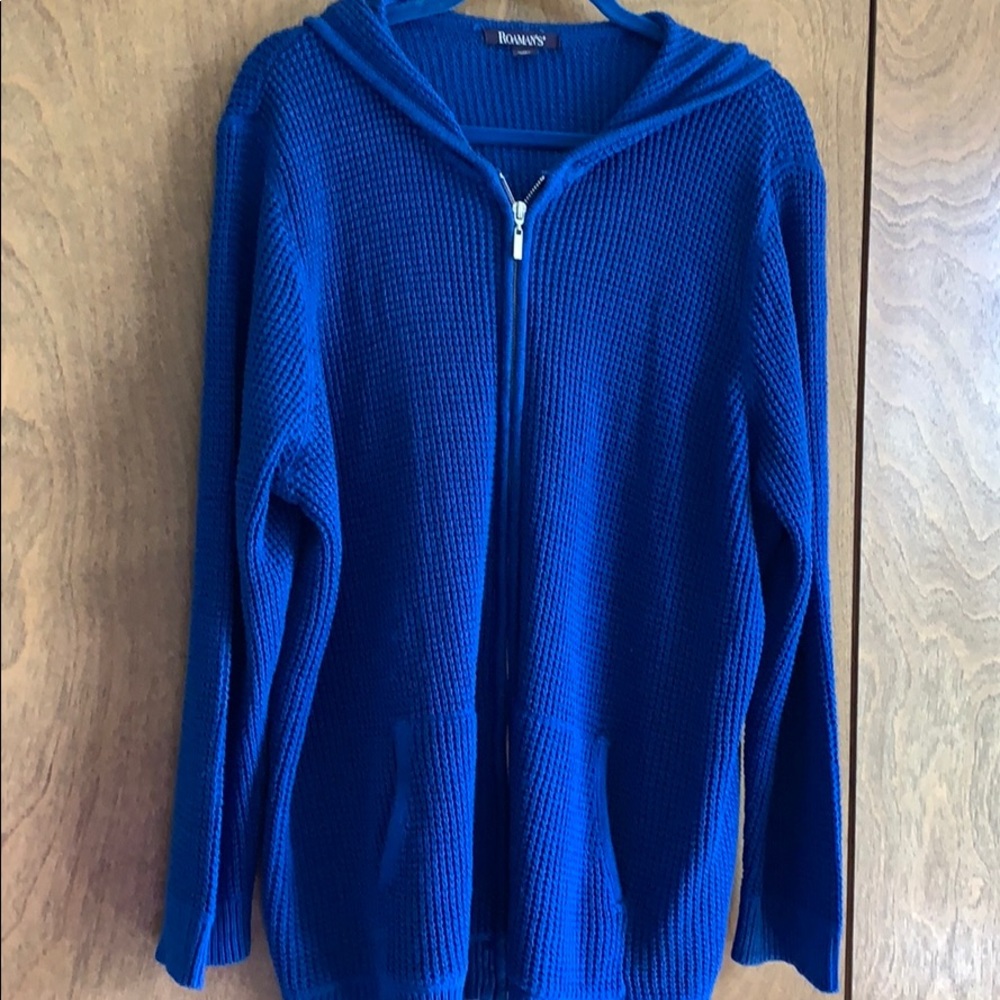 Roamans 1x blue knit sweater !